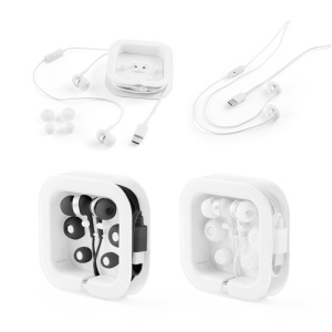 PRESLEY. Écouteurs avec câble USB-C de 1.2 m et microphone intégré en ABS