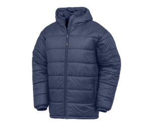 Doudoune à capuche en nylon & polyester recyclé