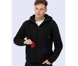Sweat capuche zippé lourd