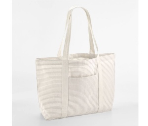 Grand sac shopping rayé