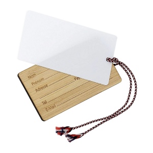 Etiquette bagage bambou/pol fr (+Quadri numérique QV12)