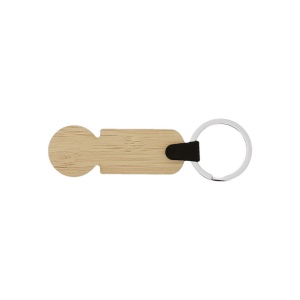 Porte-cles jeton bambou (+Gravure laser LA21)
