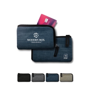 PORTE-MONNAIE PORTE-CARTE DE CREDIT ANTI RFID EN RPET