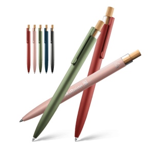 STYLO BILLE ECRITURE BLEUE EN ALU RECYCLE