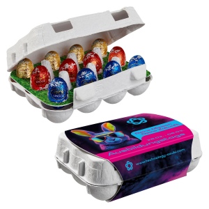 Boîte en carton de 12 œufs de Pâques, Mini-Œufs de Lindor de Lindt