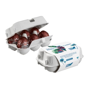 Boîte en carton de 6 œufs de Pâques, Œufs de Kinder Bueno