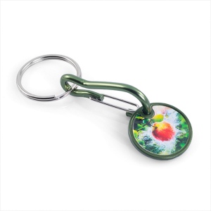 Porte-clés jeton at2 aluminium - P.U.H.T sérigraphie 1 couleur