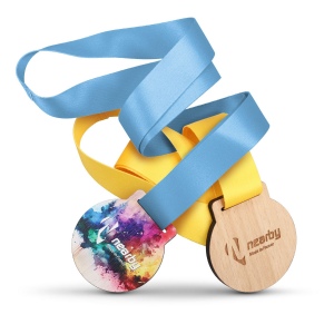Médaille bois -60mm- made in france - PUHT gravure laser