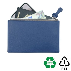 Pochette zippée 180 x 120 x 5 mm en rPET