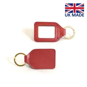 Porte-clé rectangulaire en cuir