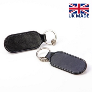 Porte-clé losange uni upcycling en cuir