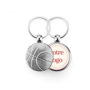 Porte-clé BASKET - Gris Argent