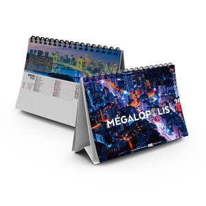 Chevalet standard 13 feuillets megalopolis 2025 marquage quadri - avec plaque feuillets repositionnables