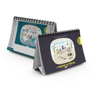 Chevalet standard 7 feuillets l humour au travail 2025 marquage quadri