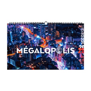 Illustre megalopolis 2025 - 13 feuillets - xxl 600x360mm - marquage quadri - page de garde repiquee