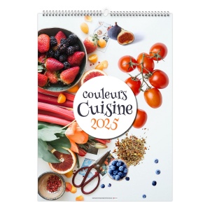 Illustre couleurs cuisine 2025- 13 feuillets - xxl 300x420mm - marquage quadri - page de garde repiquee