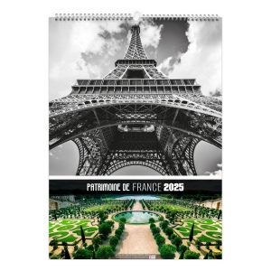 Illustre patrimoine de france 2025 - 13 feuillets - xxl 300x420mm - marquage quadri - page de garde repiquee