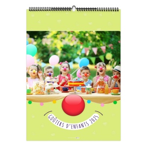 Illustre gouters d enfants 2025 - 7 feuillets - xxl 330x490 mm - reliure baguette - marquage quadri - page de garde repiquee