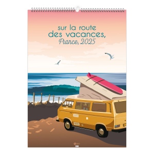 Illustre sur la route des vacances 2025 - 7 feuillets - xxl 330x490 mm - reliure spirale - marquage quadri - page de garde repiquee
