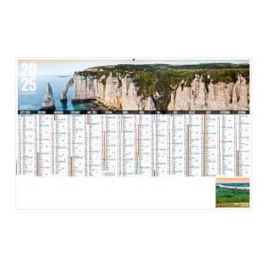 Scolaire libre choix normand 2025 - maxi cc rigide - 650x405mm - dos vins - pelliculage effacable - marquage quadri - 2 oeillets cordon
