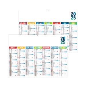 Arlequin 2025 - midi cc rigide ecomatiere - 430x335mm - pelliculage effacable - marquage 1 couleur - 1 trou en tete
