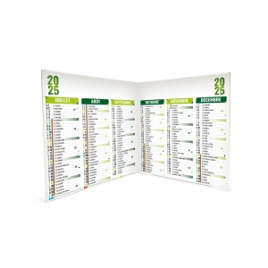 Origami carre vert 2025 - standard cc rigide - 180x180mm ferme - marquage quadri