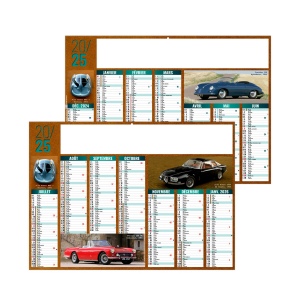 Bolides 2025 - midi leger souple - 430x335mm - bandeau quadri et photos personnalisees - 1 trou en tete