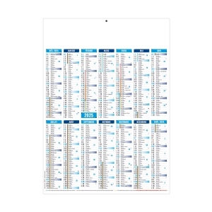 Marianne bleu 2025 - midi leger souple - 335x430mm - verso france routiere - marquage quadri - 1 trou en tete