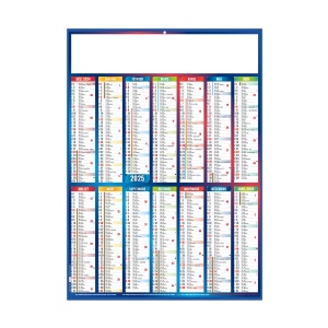 Marianne couleurs 2025 - midi leger souple - 335x430mm - verso europe - marquage quadri - 1 trou en tete