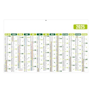 Ecomax vert 2025 - maxi leger souple - 650x405mm - impression recto - marquage quadri - 1 trou en tete