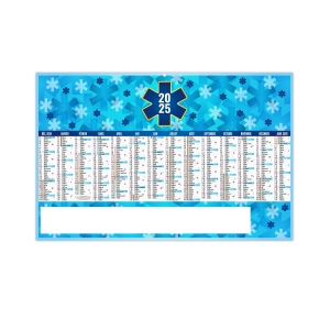 Croix bleue 2025 - maxi cc rigide - 650x405mm - dos france routiere - pelliculage effacable - marquage quadri - 2 oeillets cordon