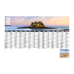 Libre choix breton 2025 - maxi cc rigide - 650x405mm - dos vins - pelliculage effacable - marquage quadri - 2 oeillets cordon