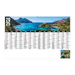 Libre choix corse 2025 - maxi cc rigide - 650x405mm - dos oceans - pelliculage effacable - marquage quadri - 2 oeillets cordon