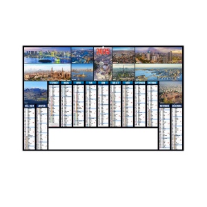 Continental 2025 - maxi leger souple - 650x405mm - dos vierge - bandeau quadri et photos personnalisees - 1 trou en tete