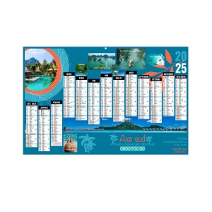 Bancaire creation 2025  - maxi cc rigide - 650x405mm - impression recto - vernis hors catalogue - 1 trou en tete