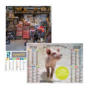 Planning creation 2025 - xxl leger souple - avec pelliculage effacable - marquage quadri