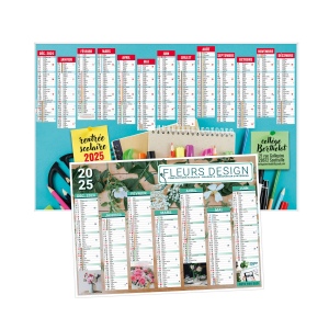 Bancaire creation 2025 - medium leger souple - 445x285mm - impression recto verso - 1 trou en tete