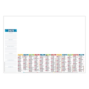 Sous-main sm l'annuel 2025 - 500 x 350 mm 25 feuillets avec grille