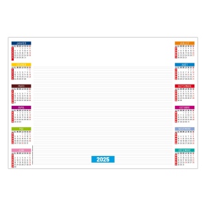 Sous-main sm bureau 2025 - 500 x 350 mm 40 feuillets sans grille