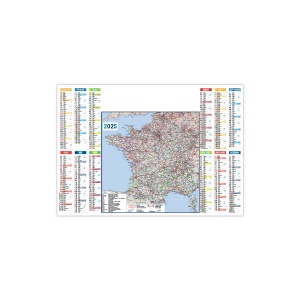 Sous-main smp 42 routier 2025 420x300mm plastifie encapsule