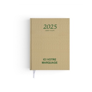 Voyage kraft 2025 - 165x240mm - transfert a chaud 16 pages personnalisees en debut d'agenda