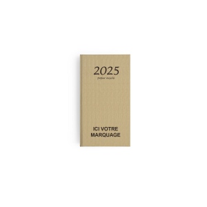 Mini kraft 2025 90x165mm transfert a chaud 16 pages personnalisees en debut d'agenda