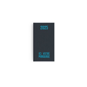 Mini toile 2025 - 90x165mm - couverture cafe transfert a chaud 16 pages personnalisees en debut d'agenda
