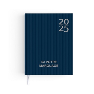 Semainier harmonie 2025 - 210x270mm - couverture kaki transfert a chaud 16 pages personnalisees en debut d'agenda