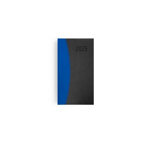 Mini prestige 2025 - 90x165mm - couverture rouge thermovirant 8 pages personnalisees en debut d'agenda