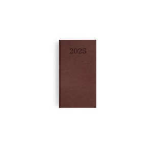 Mini vip 2025 - 90x165mm - couverture noire thermovirant 16 pages personnalisees en debut d'agenda