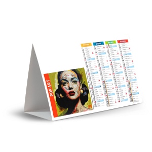 Chevalet de comptoir  pop art 2025 marquage quadri