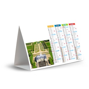 Chevalet de comptoir parcs et chateaux 2025 marquage quadri