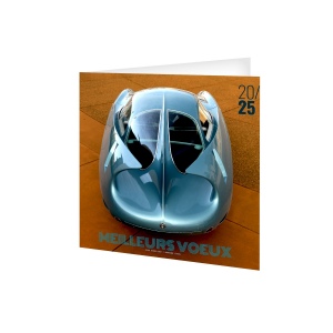 Carte de voeux design car 2025 avec enveloppe - marquage quadri