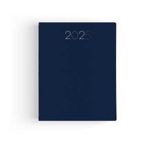 Semainier spirale panache 2025 - 210x270mm - couverture bleue transfert à chaud argent